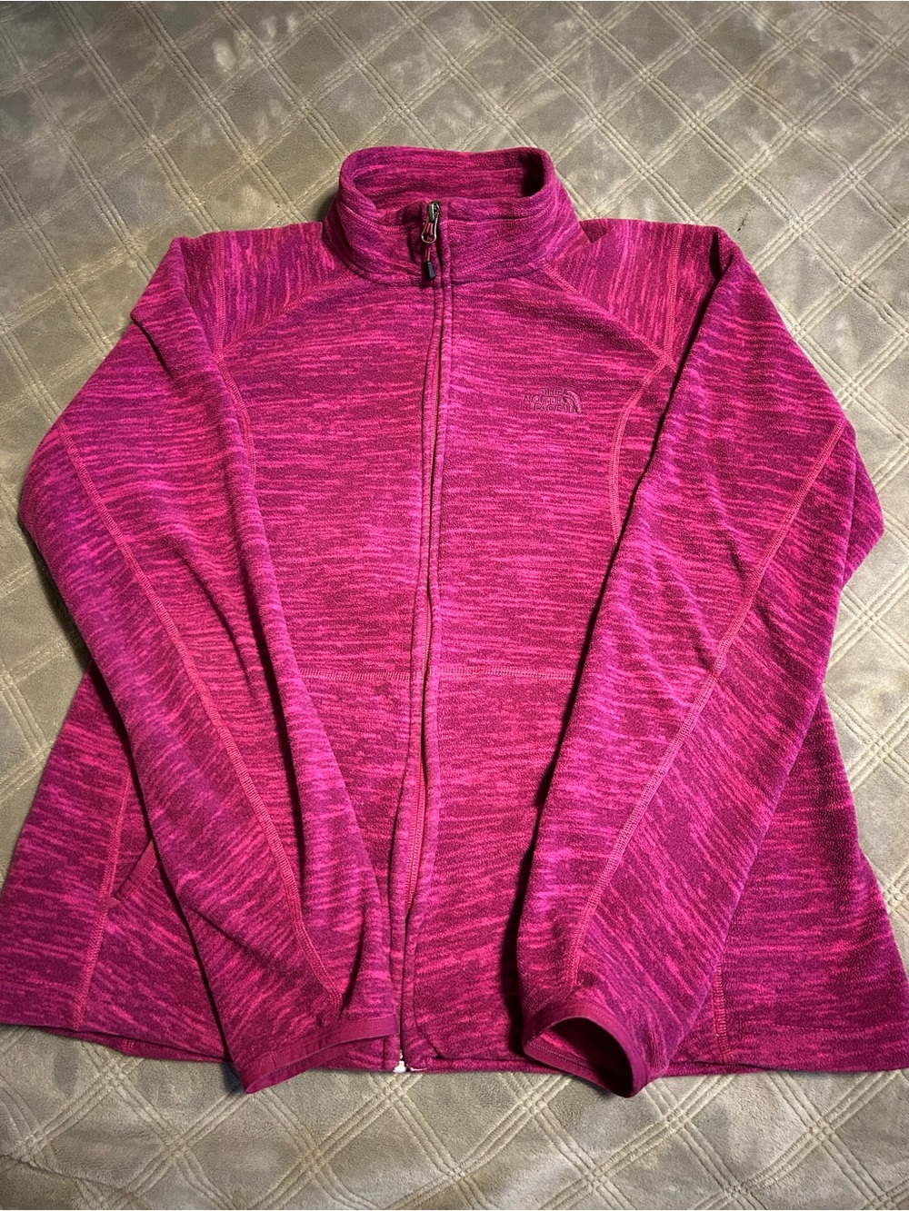 The North Face Women’s Heathered Fuchsia Full-Zip Jacket